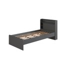 Ver imagem 5 de Cama de Solteiro Juvenil com LED e 1 Porta para Colchão 188x88cm Multimóveis Crart-CAM006 Grafite