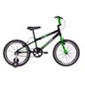 Bicicleta Infantil Aro 20 Bmx Carbon Steel com Roda Lateral Tridal Bike - Preto/verde - 1