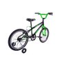 Bicicleta Infantil Aro 20 Bmx Carbon Steel com Roda Lateral Tridal Bike - Preto/verde - 3