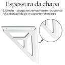 Ver imagem 4 de 2 Suportes de Prateleira Vazados Aço Resistente Mão Francesa Estilo Moderno Decoração Versátil