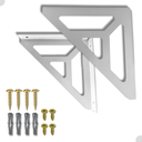 Ver imagem 1 de 2 Suportes de Prateleira Vazados Aço Resistente Mão Francesa Estilo Moderno Decoração Versátil