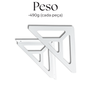 Ver imagem 6 de 2 Suportes de Prateleira Vazados Aço Resistente Mão Francesa Estilo Moderno Decoração Versátil