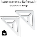 Ver imagem 5 de 2 Suportes de Prateleira Vazados Aço Resistente Mão Francesa Estilo Moderno Decoração Versátil