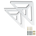 Ver imagem 1 de 2 Suportes de Prateleira Vazados Aço Resistente Mão Francesa Estilo Moderno Decoração Versátil