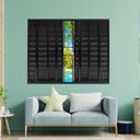 Ver imagem 1 de Janela Veneziana de Alumínio 6 Folhas 100 x 200cm Modular com Grade Esquadrias Bergamo Preto