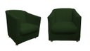 Ver imagem 1 de Kit 2 Poltronas Decorativa Biane Suede Verde Pés Cromado Ms Decor