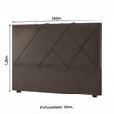 Ver imagem 2 de Cabeceira para Cama Box Queen Veludo Café Elegance Viero Móveis