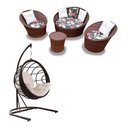 Ver imagem 1 de Conjunto Orbit Bahama Preto + Balanço São José Duna Cru com Suporte para Área Externa Jardim