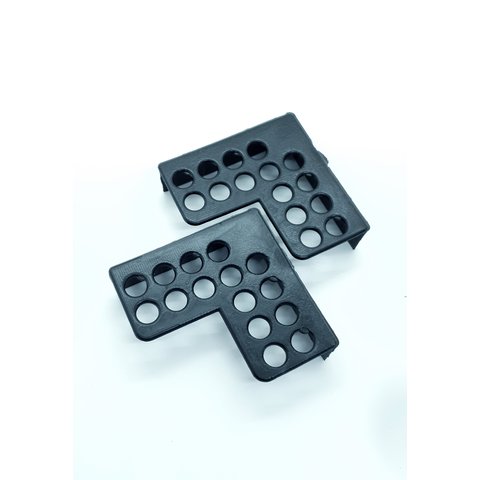 Cantoneira de Proteção para Módulos 60 X 60 mm Preta Embalagem Industrial (Kit C/400)