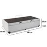 Cama Box Baú Solteiro Sintético Sereneprime Branco 88x188x44 - 3