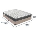 Ver imagem 6 de Cama Box Bege e Colchão Iso100 Espuma D33 Casal Ortobom