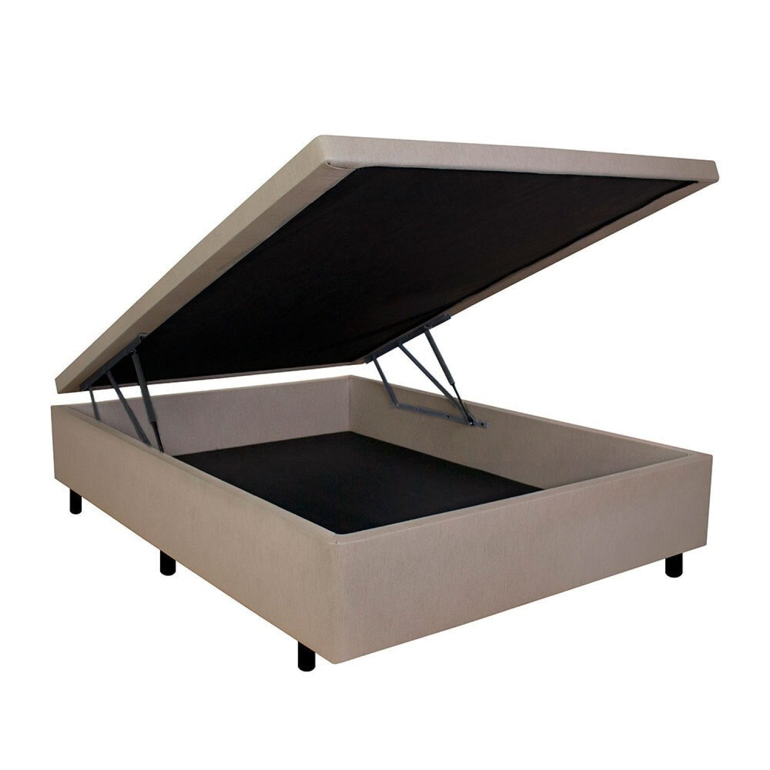 Cama Box Baú Casal Courino Bege 138x188x42 - 2