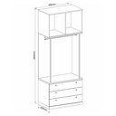 Ver imagem 3 de Módulo Cabideiro 3 Gavetas e 2 Portas Guarda Roupa Closet Modulado Smart Tube
