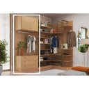 Ver imagem 6 de Módulo Cabideiro 3 Gavetas e 2 Portas Guarda Roupa Closet Modulado Smart Tube