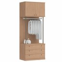 Ver imagem 1 de Módulo Cabideiro 3 Gavetas e 2 Portas Guarda Roupa Closet Modulado Smart Tube