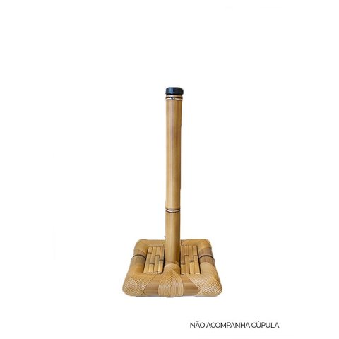 Base Suporte para Abajur de Mesa Pé Bambu P Lili Casa Único