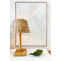 Base Suporte para Abajur de Mesa Pé Bambu P Lili Casa Único - 3