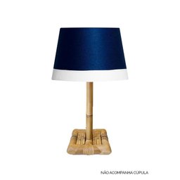 Base Suporte para Abajur de Mesa Pé Bambu P Lili Casa Único - 4
