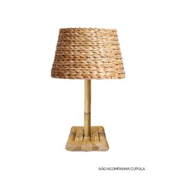 Base Suporte para Abajur de Mesa Pé Bambu P Lili Casa Único - 2