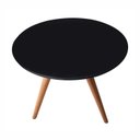 Ver mais imagens de Mesa Lateral Redonda com Vidro 60x60 EX Mesa Lateral c/ Vidro