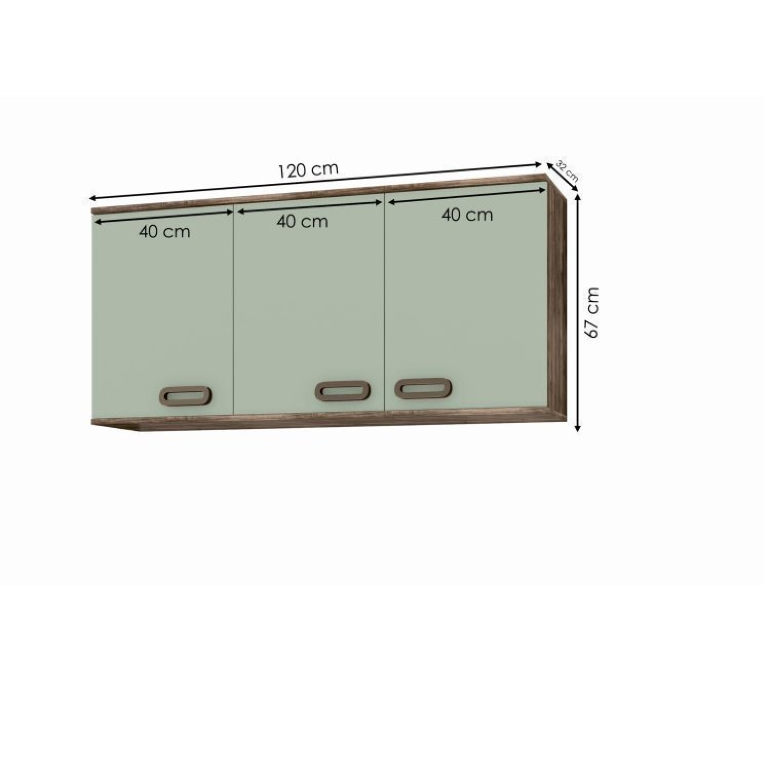Cozinha Moderna e Compacta Armário Aéreo e Galpão 120cm Bréscia - 11