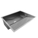 Ver imagem 2 de Tanque Cuba Aço Inox Escovado Lavanderia Profissional Grande 80x45 Cozix
