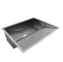 Ver imagem 2 de Tanque Cuba Aço Inox Escovado Lavanderia Profissional Grande 80x45 Cozix