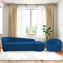 Ver imagem 1 de Kit Divã Recamier Orgânico França 250cm Lado Direito e Poltrona Amore Linho