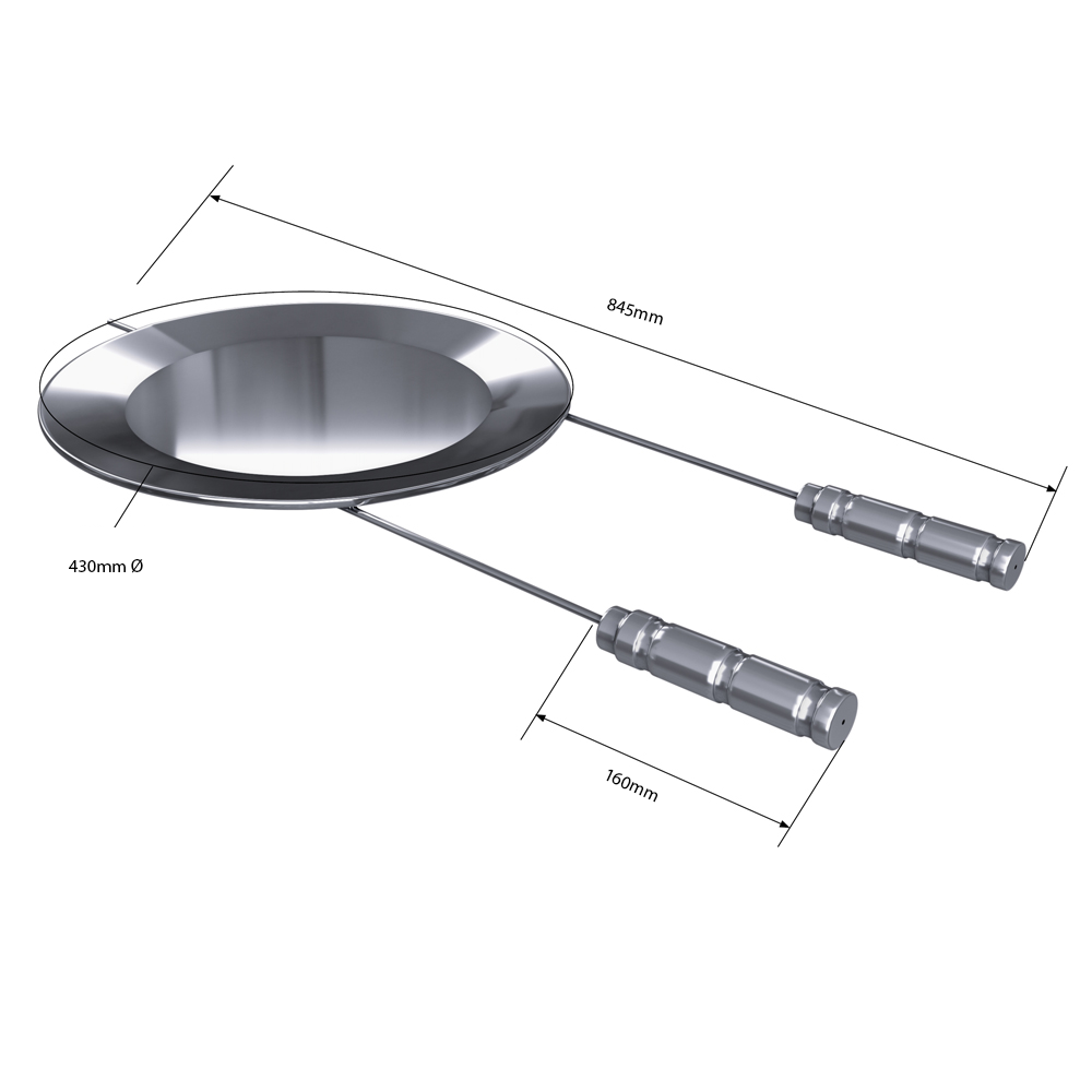 Disco Bifeteira Inox 43cm de Diâmetro com Cabos - 2