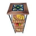 Ver imagem 7 de Cesto Organizador Fruteira 3 Andares Balcão Multiuso Cozinha Ladrilho S03