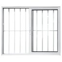 Ver imagem 7 de Janela Vitrô de Alumínio 2 Folhas 100 x 100cm Linha 25 com Grade Esquadrias Bergamo Branco