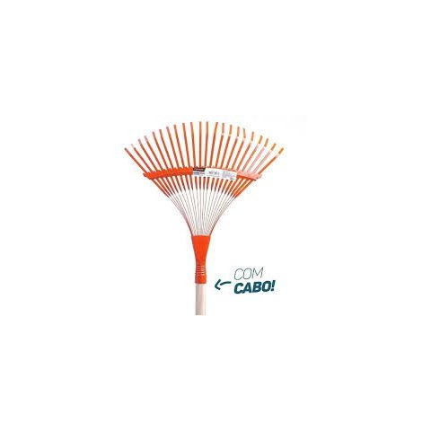 Vassoura Arame de Aço 22 Dentes Regulável Max Com Cabo Longo 1,2m
