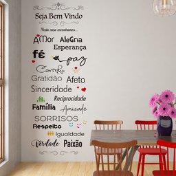 Adesivo de Parede Seja Bem Vindo 1 Arte Destaque 0,60 X 1,61 Metros - 1