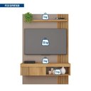 Ver imagem 6 de Painel Ripado para TV até 50 Polegadas 119,5CMX183CM Moon Marrom