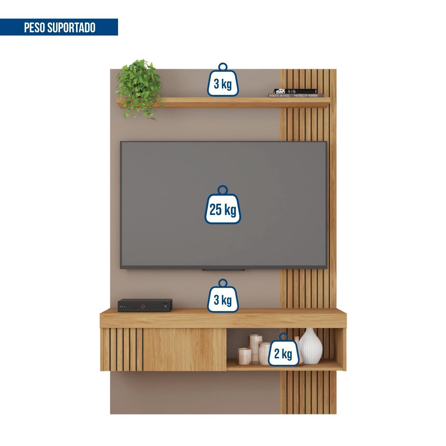 Painel para Tv até 50 Polegadas Safira - 5