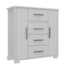 Cômoda 2 Portas 4 Gavetas Branco Fosco Kyra - 3