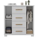 Ver imagem 4 de Cômoda 2 Portas 4 Gavetas Branco Fosco Kyra
