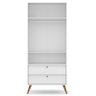 Quarto de Bebê Retro Gold 2 Portas Branco Soft Freijó Eco Wood com Colchão e Trocador – Matic - 7