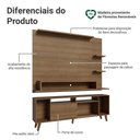 Ver imagem 4 de Rack com Painel para Tv até 60 Polegadas 180 Cm com Pés Rustic Cancun Madesa Rustic