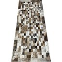 Ver imagem 1 de Tapete de Couro Passadeira Marrom Light 0,60x1,50 C/B Pç 3x5