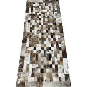 Tapete de Couro Passadeira Marrom Light 0,60x1,50 C/B Pç 3x5