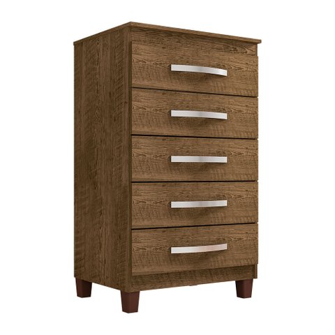 Cômoda para Quarto 5 Gavetas Monique Malbec - Pallazio