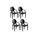 Ver imagem 1 de Kit 4 Cadeiras Sala Jantar Wind Plus UZ4003 4 Un Polipropileno Preto - Kappesberg
