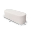 Ver imagem 3 de Puff Recamier Paris 195 Cm Estofado para Quarto King Boucle Premium - Clique Chique