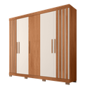 Ver imagem 7 de Guarda-roupa Casal 5 Portas 2 Gavetas com Ripado Sophia Espresso Móveis