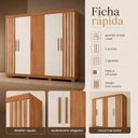 Ver imagem 7 de Guarda-Roupa Casal 5 Portas 2 Gavetas com Ripado Sophia Espresso Móveis Off White/Freijó
