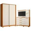 Ver imagem 1 de Guarda Roupa Solteiro Frizatto e Cômoda Ilhabela Cinamomo Off White - Móveis Albatroz