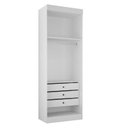 Ver imagem 3 de Quarto de Casal Modulado 9 Portas Orion Cinamomo Off White – Leifer Móveis