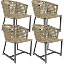 Ver imagem 1 de Kit 04 Cadeiras Decorativas Para Área Gourmet Cozinha Corda Náutica Belize D04 Bege - Lyam Decor