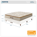 Ver imagem 3 de Cama Box Branca + Colchão Queen Size Mendoza Molas Ensacadas Pillow Top 158x198x71cm - Extra Macio